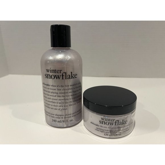 PHILOSOPHY Winter Snowflake Shampoo Shower Gel Bubble Bath Body Soufflé Gift Set - Picture 3 of 5